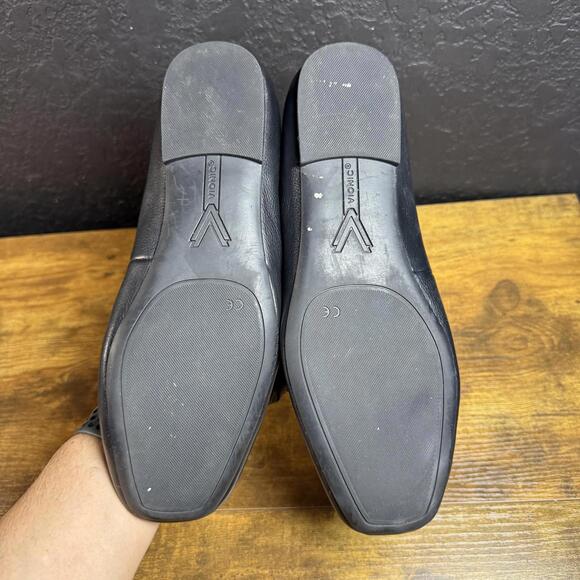 Vionic Jacey Loafer Shoes Womens Size 9W Black‎ Leather Flats Comfort Arch - Picture 2 of 3